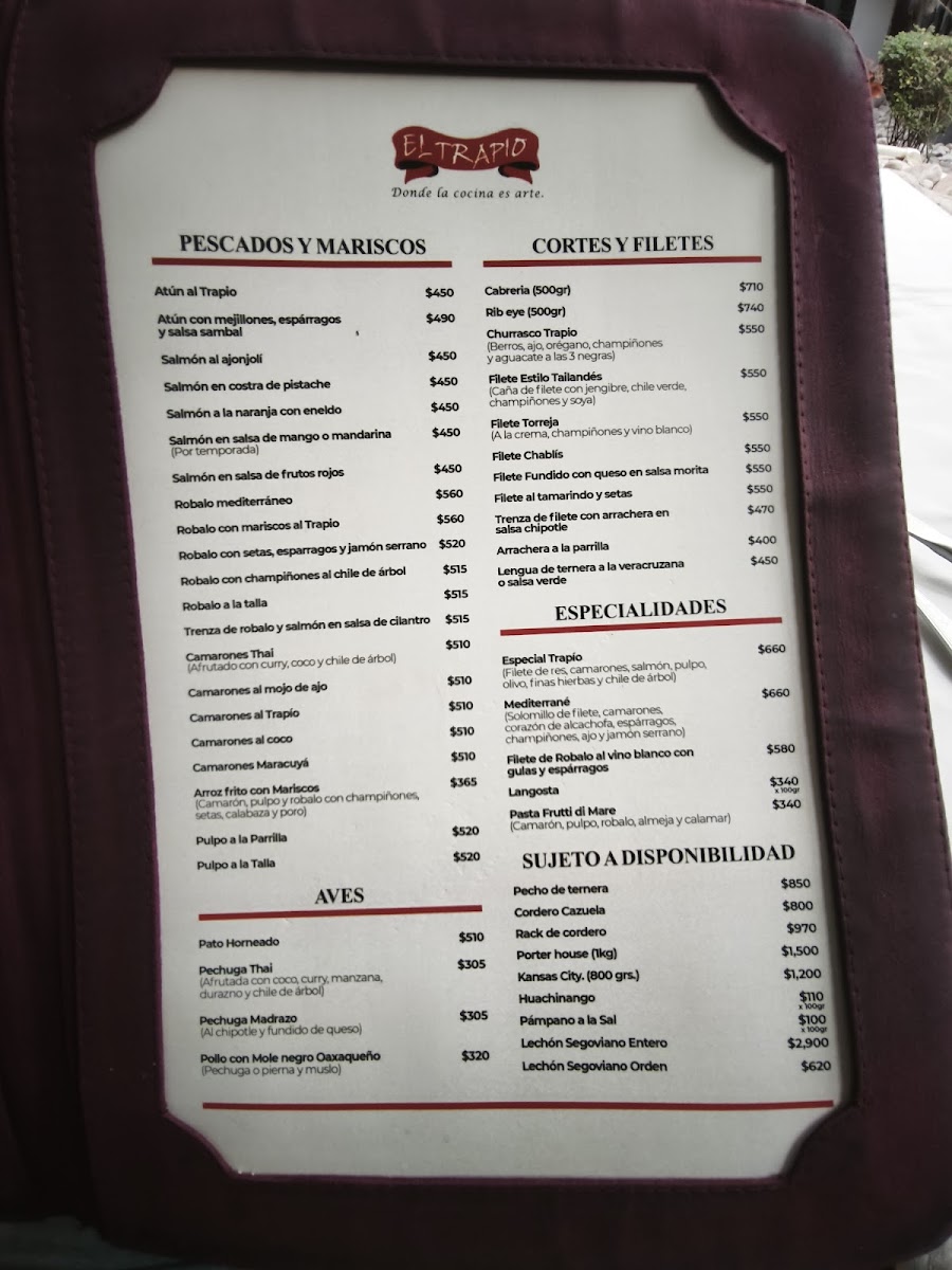 El Trapio Menu - Image 2